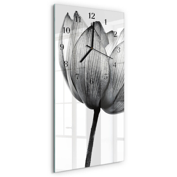 Verticale orologio con stampa Tulipano