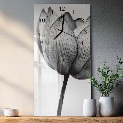 Verticale orologio con stampa Tulipano