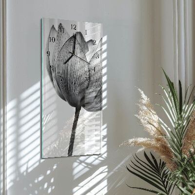 Verticale orologio con stampa Tulipano