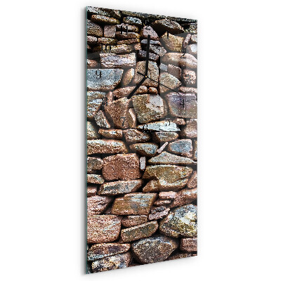 Verticale orologio con stampa Muro di pietra