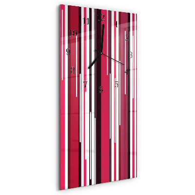 Orologio verticale in vetro Strisce