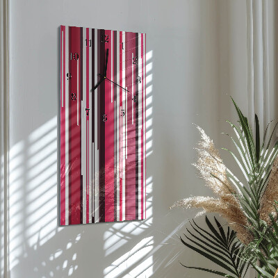 Orologio verticale in vetro Strisce