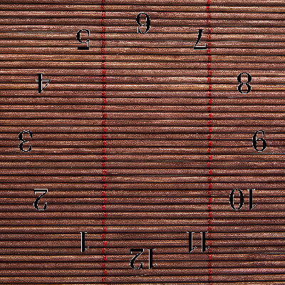 Orologio verticale in vetro Tende di bambù
