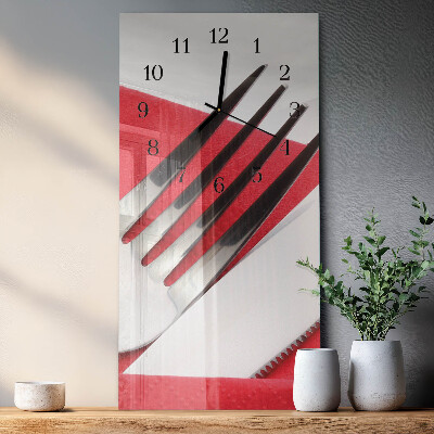 Verticale orologio da parete Posate