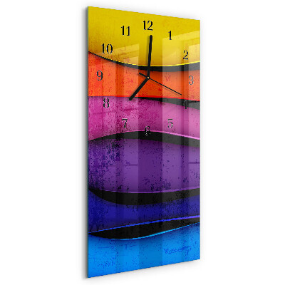 Verticale orologio da parete Strisce colorate