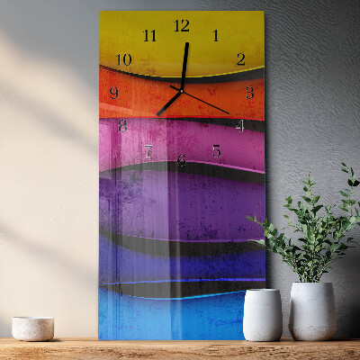 Verticale orologio da parete Strisce colorate