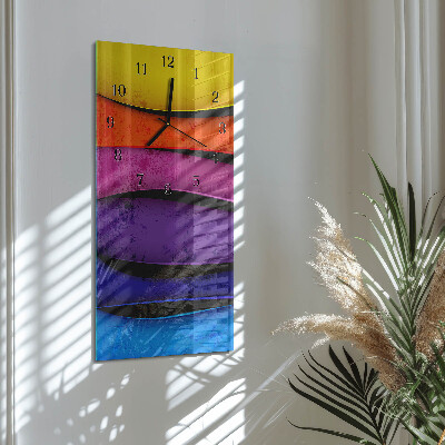Verticale orologio da parete Strisce colorate