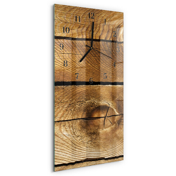 Verticale orologio da parete Legna