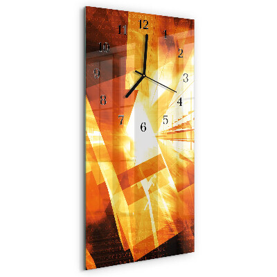 Verticale orologio con stampa Astrazione