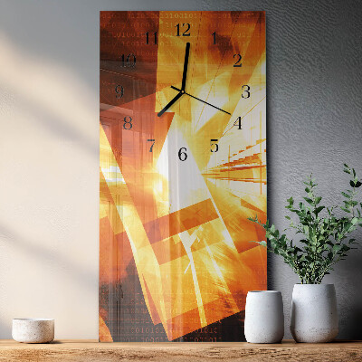 Verticale orologio con stampa Astrazione