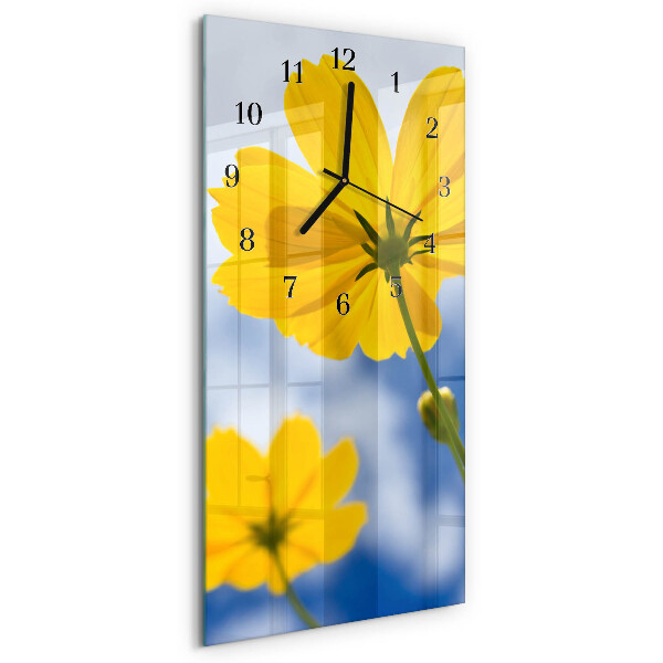 Orologio verticale in vetro Fiore
