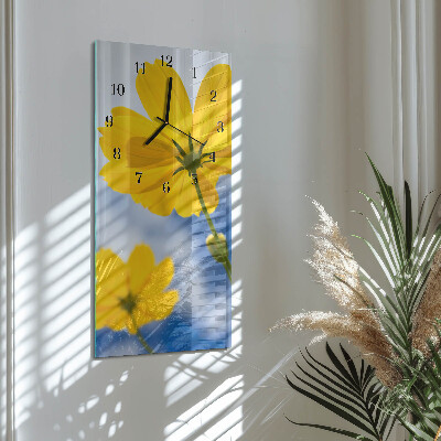 Orologio verticale in vetro Fiore