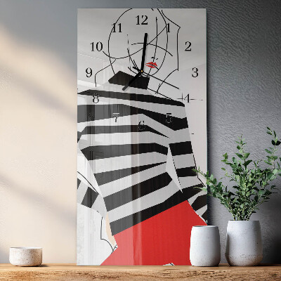Verticale orologio da parete Donna bianca