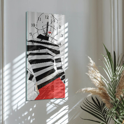 Verticale orologio da parete Donna bianca