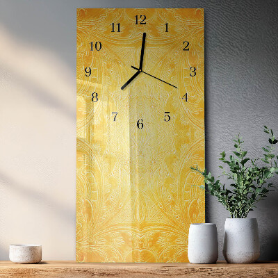 Verticale orologio con stampa Astrazione