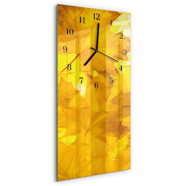 Orologio verticale in vetro Foglie