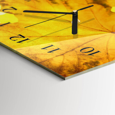 Orologio verticale in vetro Foglie