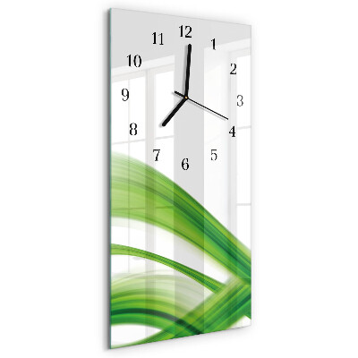 Verticale orologio con stampa Onda astratta