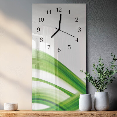 Verticale orologio con stampa Onda astratta