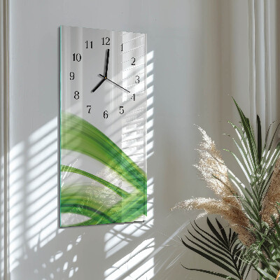 Verticale orologio con stampa Onda astratta