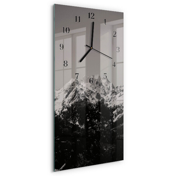 Verticale orologio con stampa Montagne
