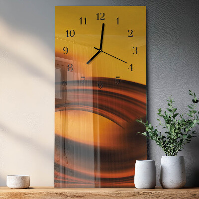 Verticale orologio con stampa Astrazione