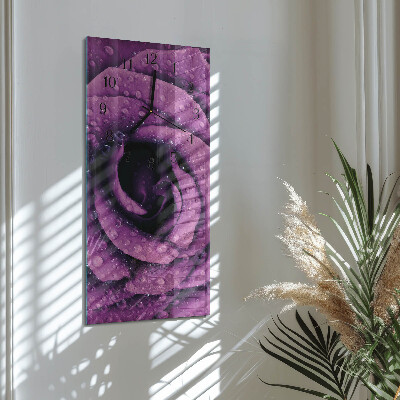 Orologio verticale in vetro Rosa