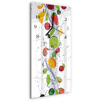 Verticale orologio da parete Frutta