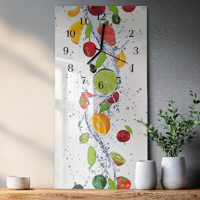 Verticale orologio da parete Frutta