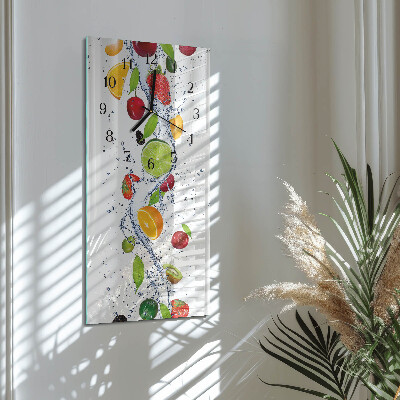 Verticale orologio da parete Frutta