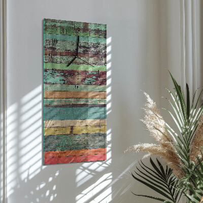 Orologio verticale in vetro Legna