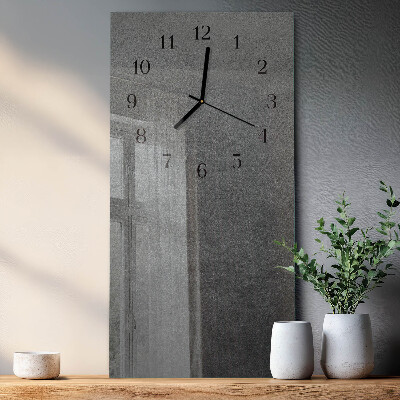 Orologio verticale in vetro Muro di marmo