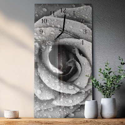 Verticale orologio con stampa Rosa