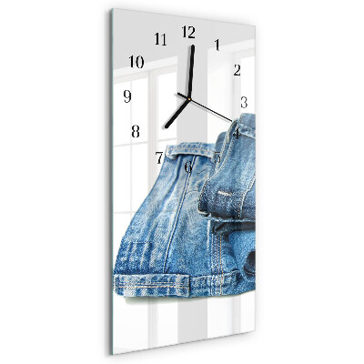 Orologio verticale in vetro Jeans