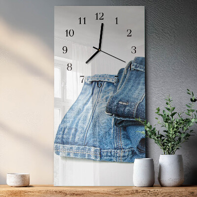 Orologio verticale in vetro Jeans