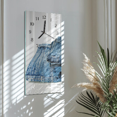Orologio verticale in vetro Jeans