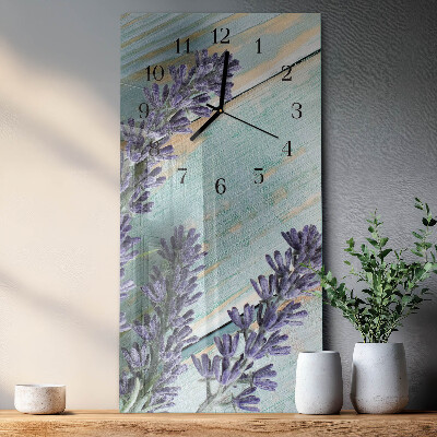 Verticale orologio da parete Lavanda