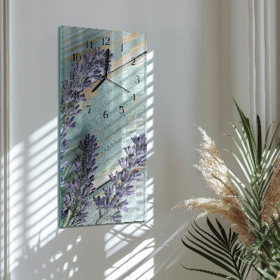 Verticale orologio da parete Lavanda