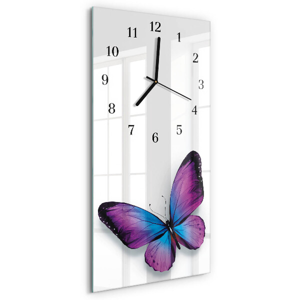 Verticale orologio da parete Farfalle