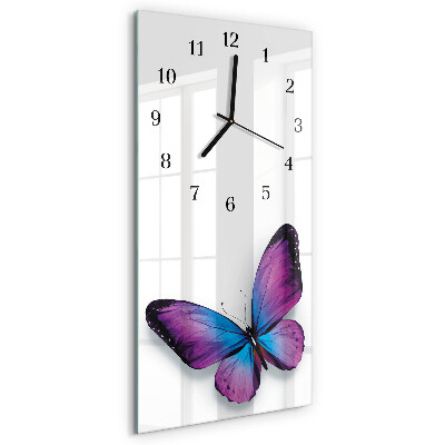 Verticale orologio da parete Farfalle