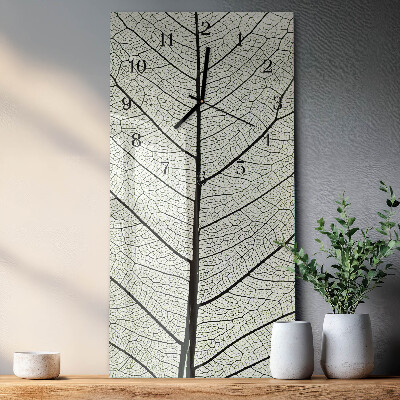 Verticale orologio con stampa Foglio