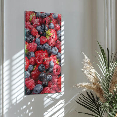 Orologio verticale in vetro Mix di frutti di bosco