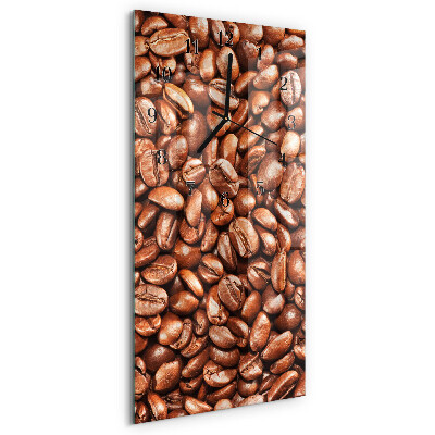 Verticale orologio con stampa Chicchi di caffè