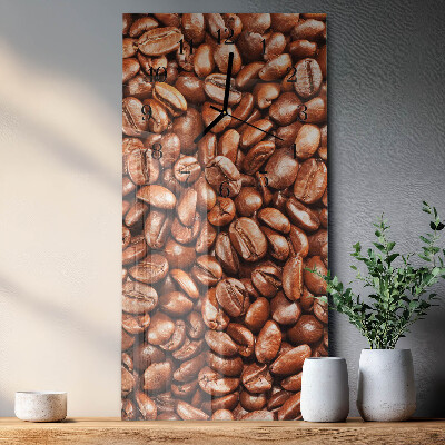 Verticale orologio con stampa Chicchi di caffè