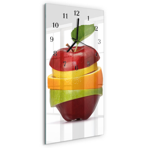 Verticale orologio con stampa Frutta