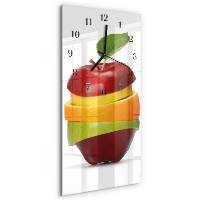Verticale orologio con stampa Frutta