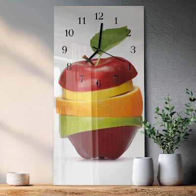 Verticale orologio con stampa Frutta