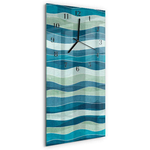 Verticale orologio con stampa Onde