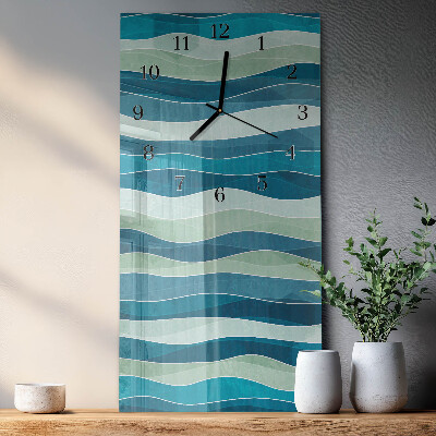 Verticale orologio con stampa Onde