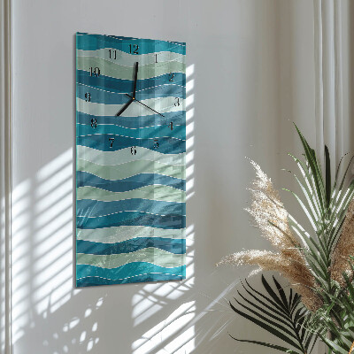 Verticale orologio con stampa Onde